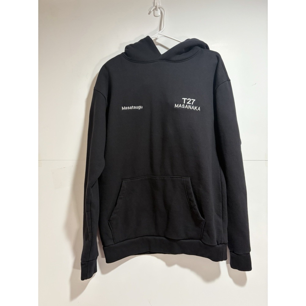 MASATSUGU - T27 MASANAKA - BLACK MEDIUM SIZE LONG SLEEVE HOODIE